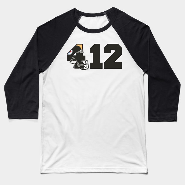 412 Pittsburgh Pride Baseball T-Shirt by DeepDiveThreads